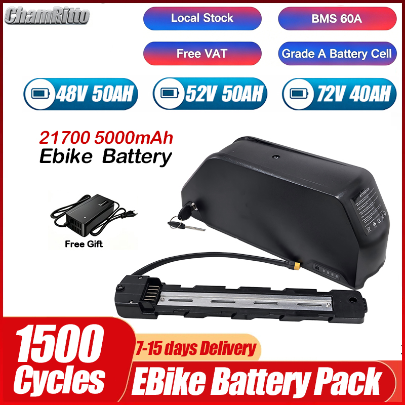 Vélo électrique 36V 48V 52V 25 - Electric Bicycle Battery 72V 30Ah avis et prix