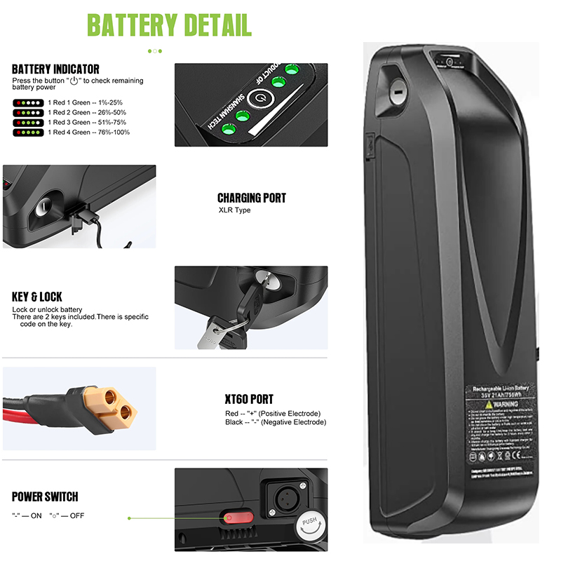 Batterie de vélo électrique Ha - Ebike Battery 48V 20Ah Hailong avis et prix